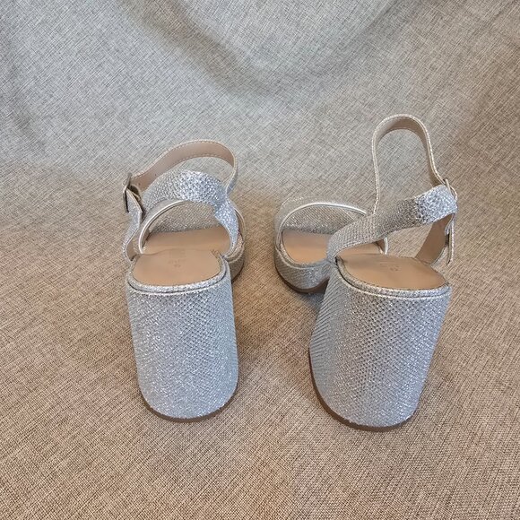 Dream Pairs Women's Giselle Silver Sparkle Heels, Size 9 - Picture 4 of 5